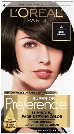 Permanent Hair Color, 4 Dark Brown